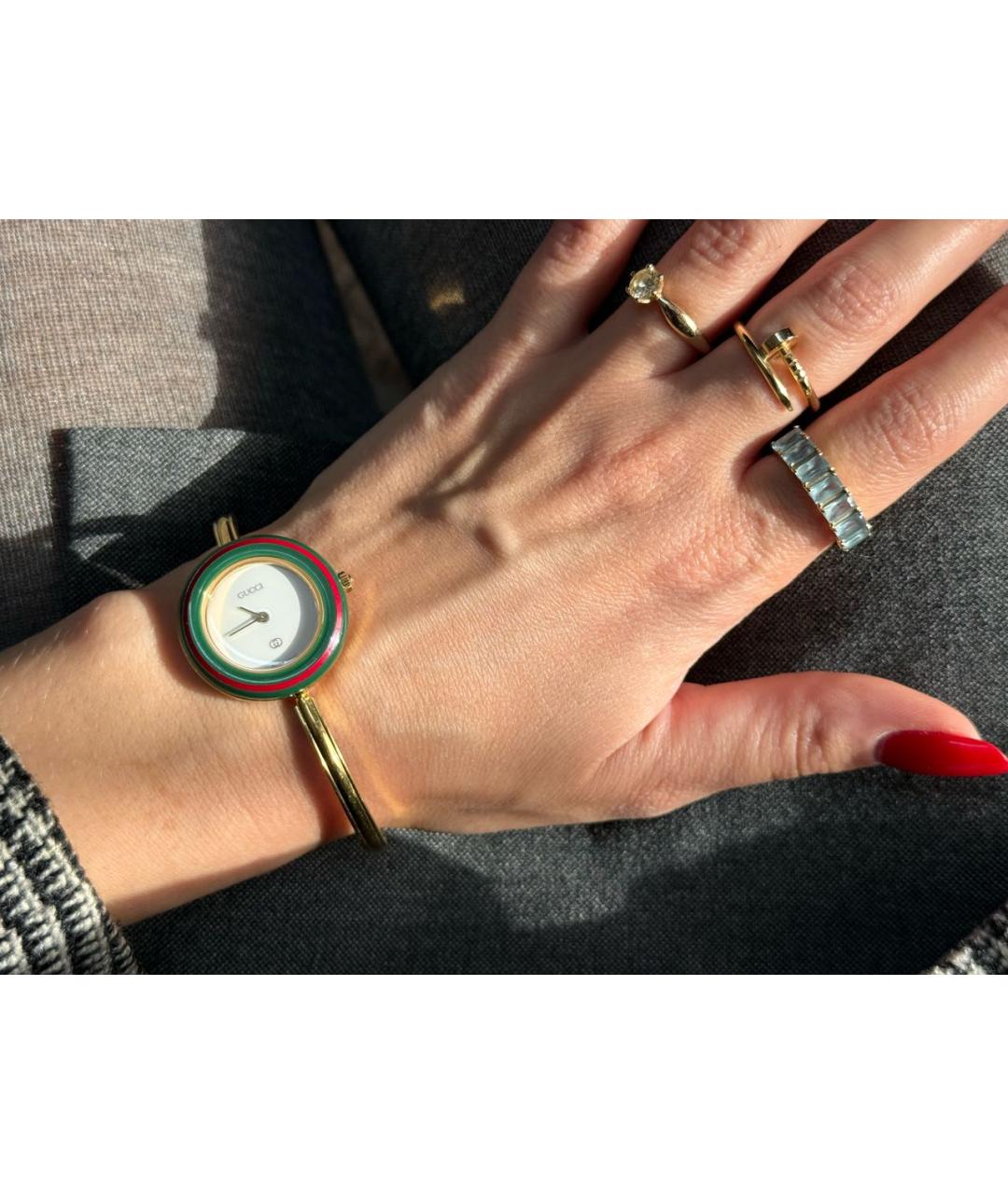 GUCCI Золотые позолоченные часы, фото 7