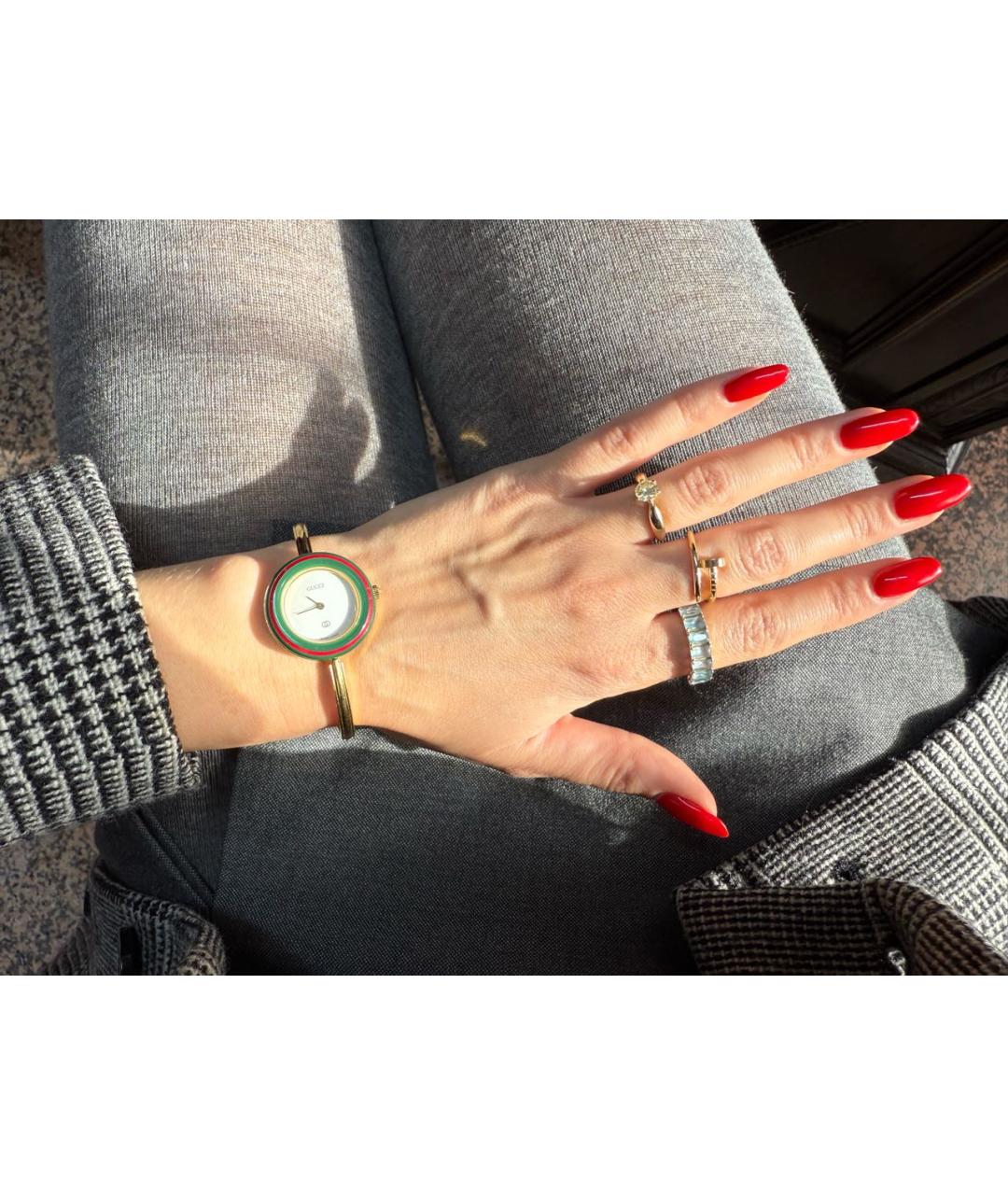 GUCCI Золотые позолоченные часы, фото 6