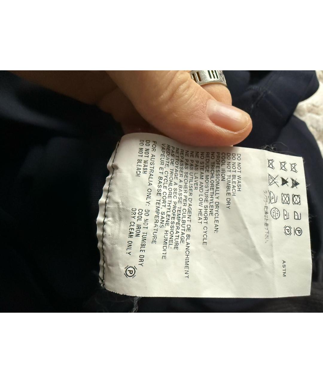 JIL SANDER Темно-синее вискозное вечернее платье, фото 6