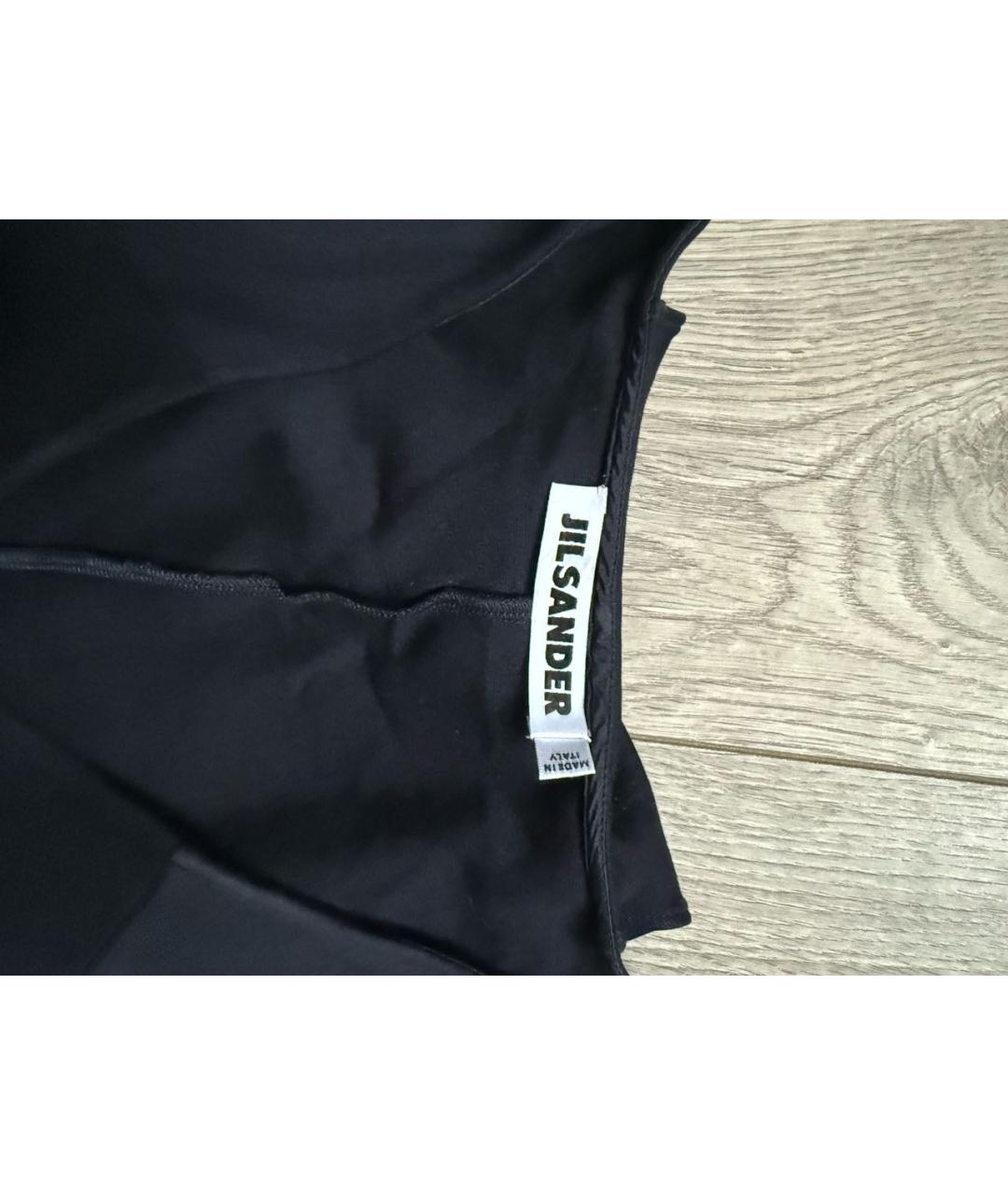 JIL SANDER Темно-синее вискозное вечернее платье, фото 3