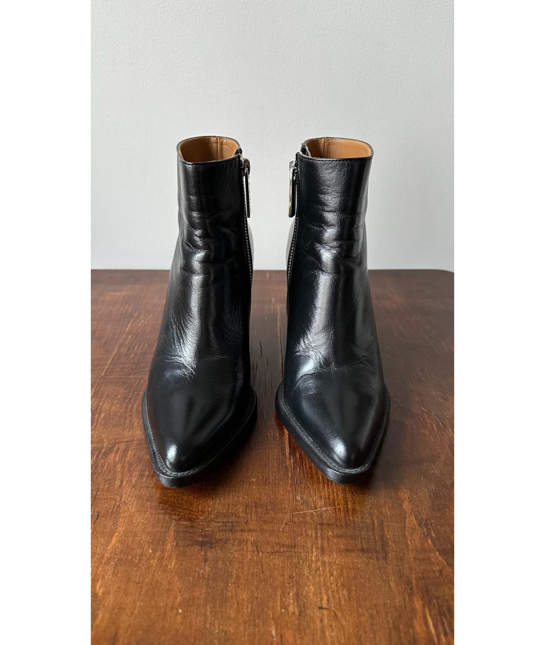 CHLOE Черные кожаные ботильоны, фото 4