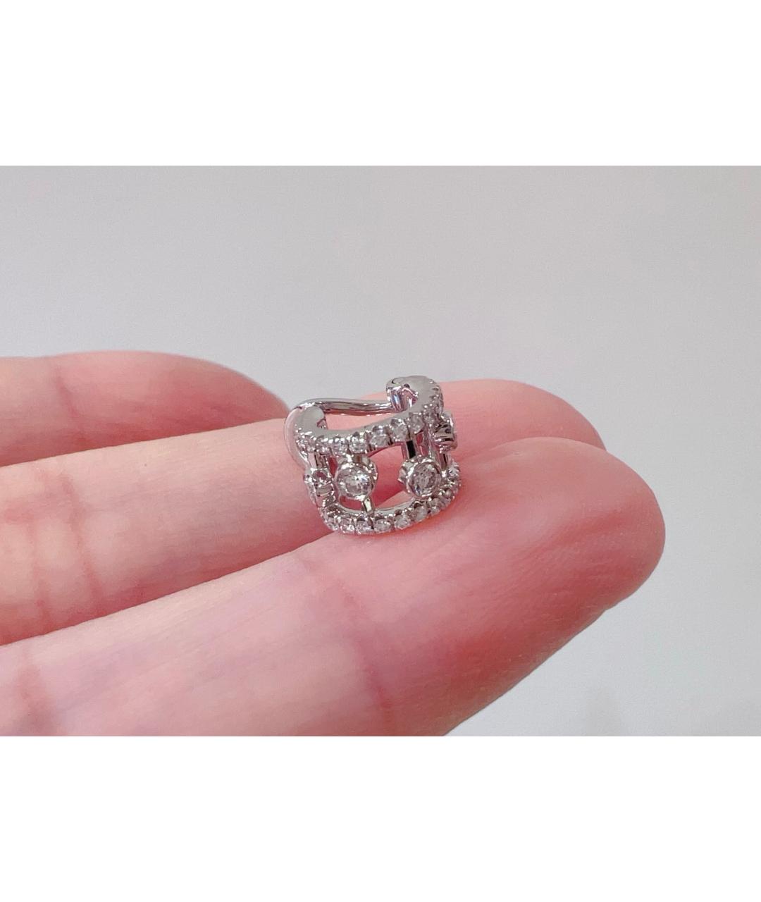 DE BEERS Серебряные серьги из белого золота, фото 3