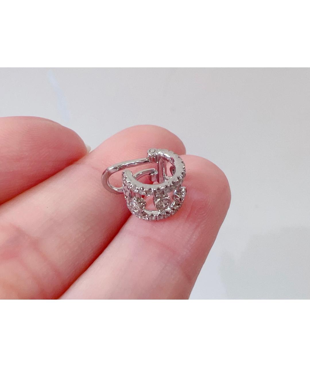 DE BEERS Серебряные серьги из белого золота, фото 4