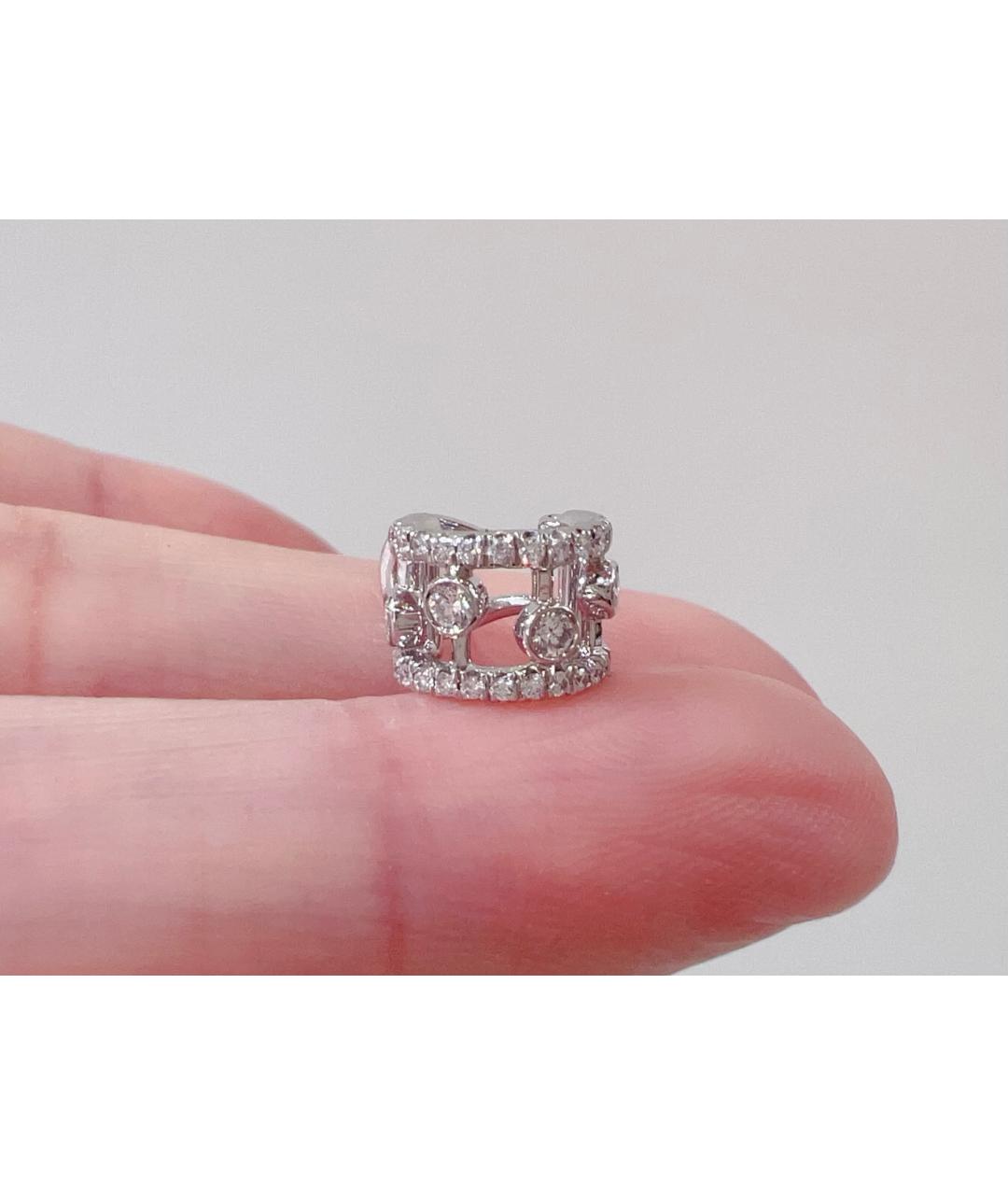 DE BEERS Серебряные серьги из белого золота, фото 6