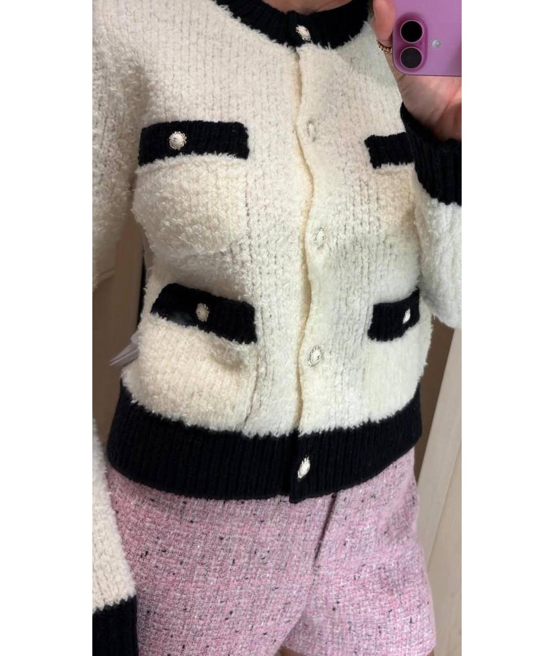 CHANEL Белый шерстяной кардиган, фото 2