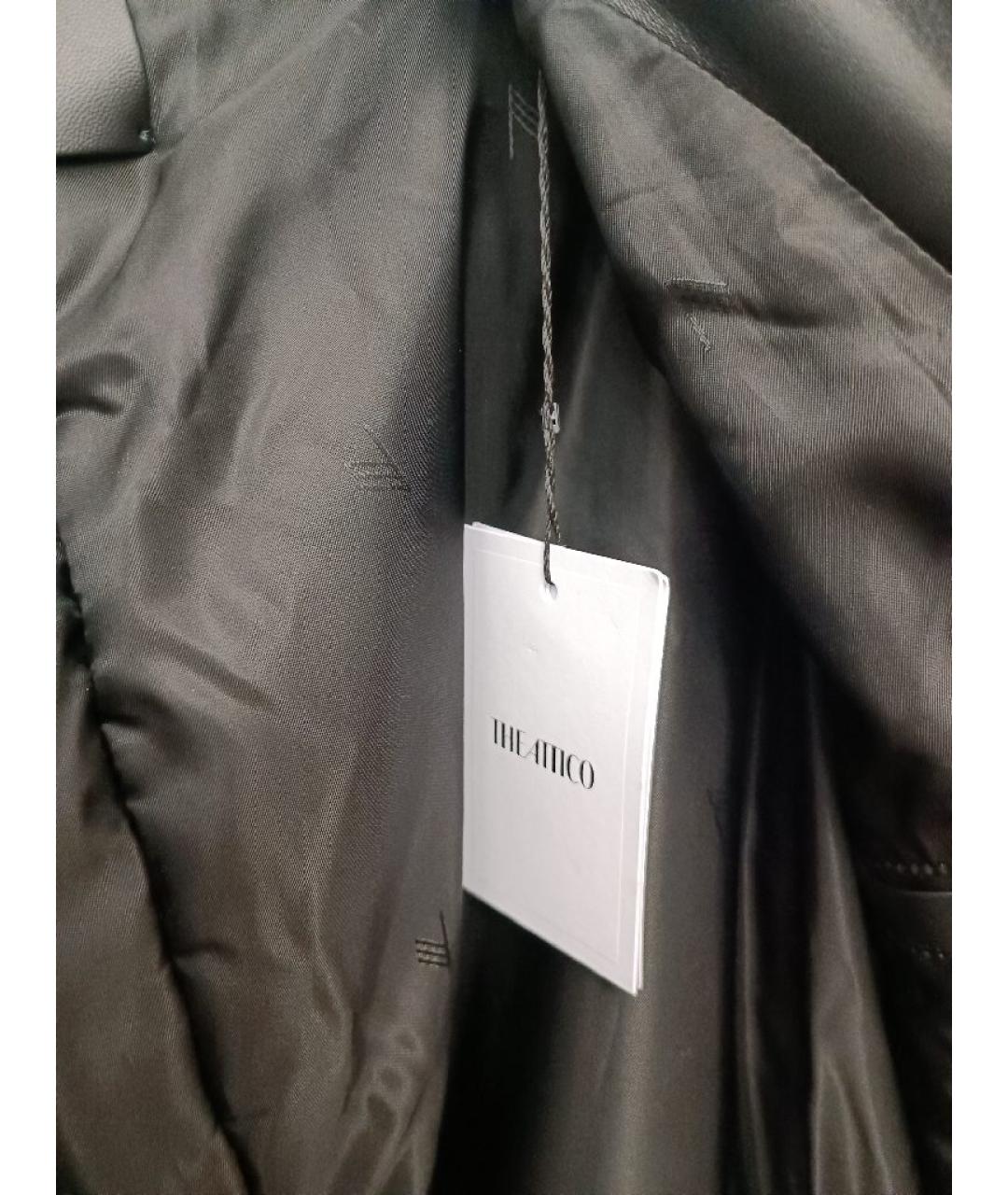 THE ATTICO Черная кожаная куртка, фото 5