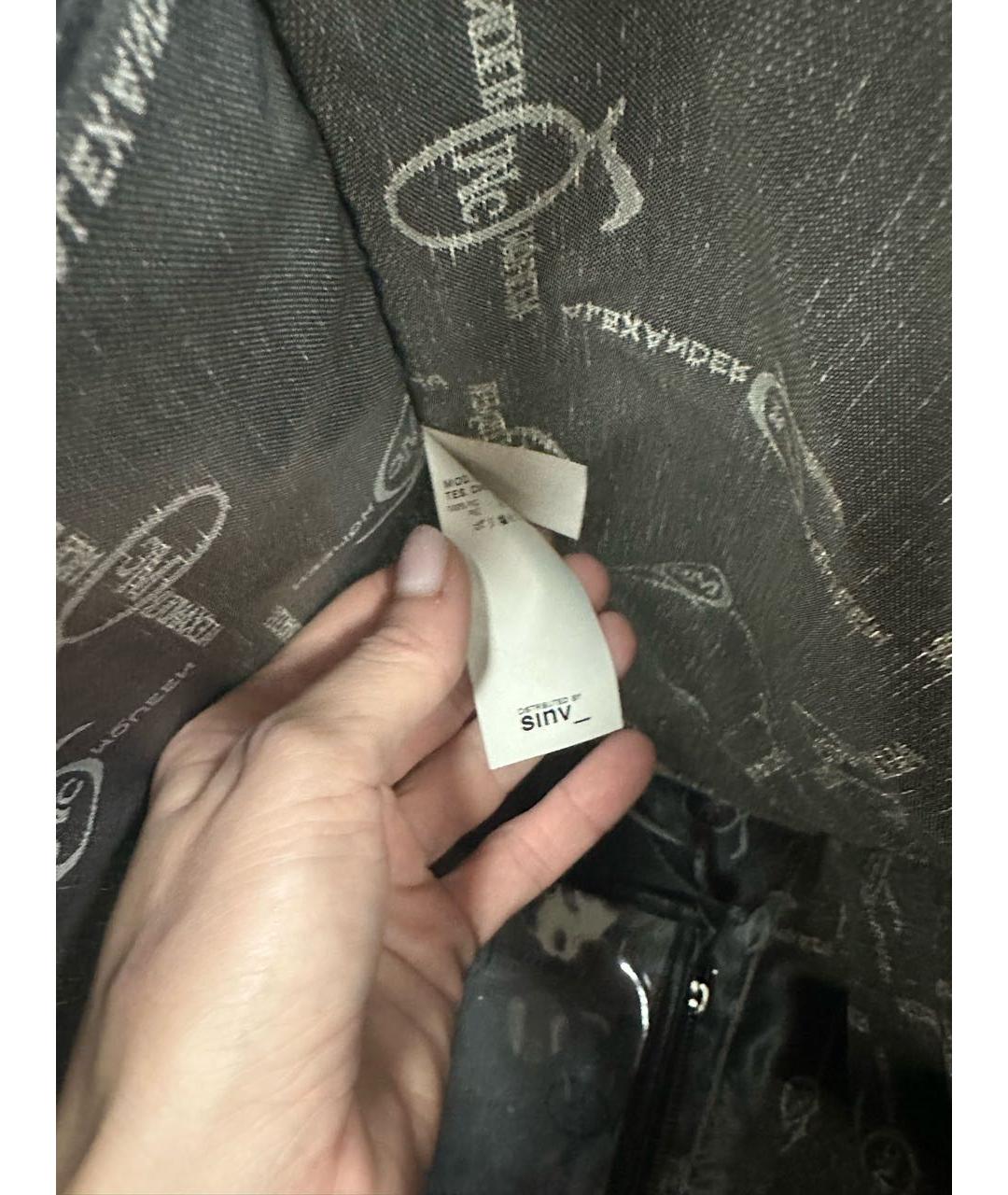 ALEXANDER MCQUEEN Антрацитовая пляжная сумка, фото 6