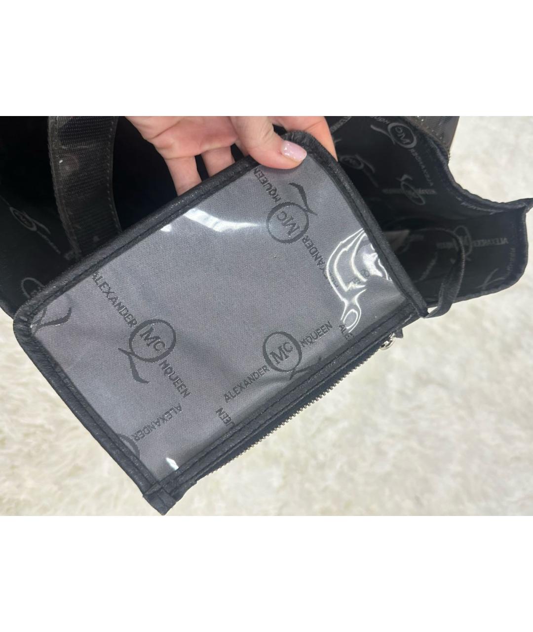 ALEXANDER MCQUEEN Антрацитовая пляжная сумка, фото 7