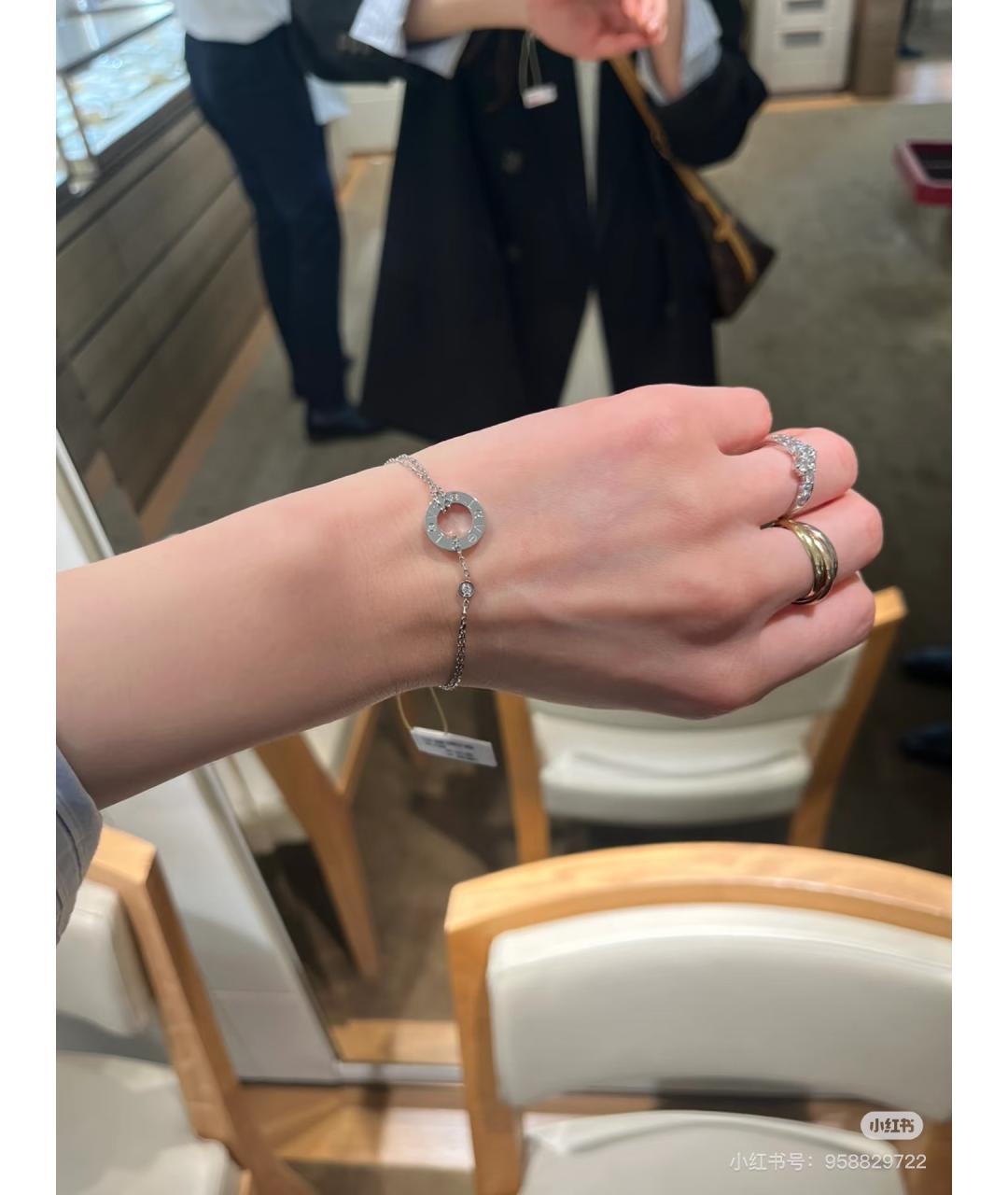 CARTIER Серебрянный браслет из белого золота, фото 4