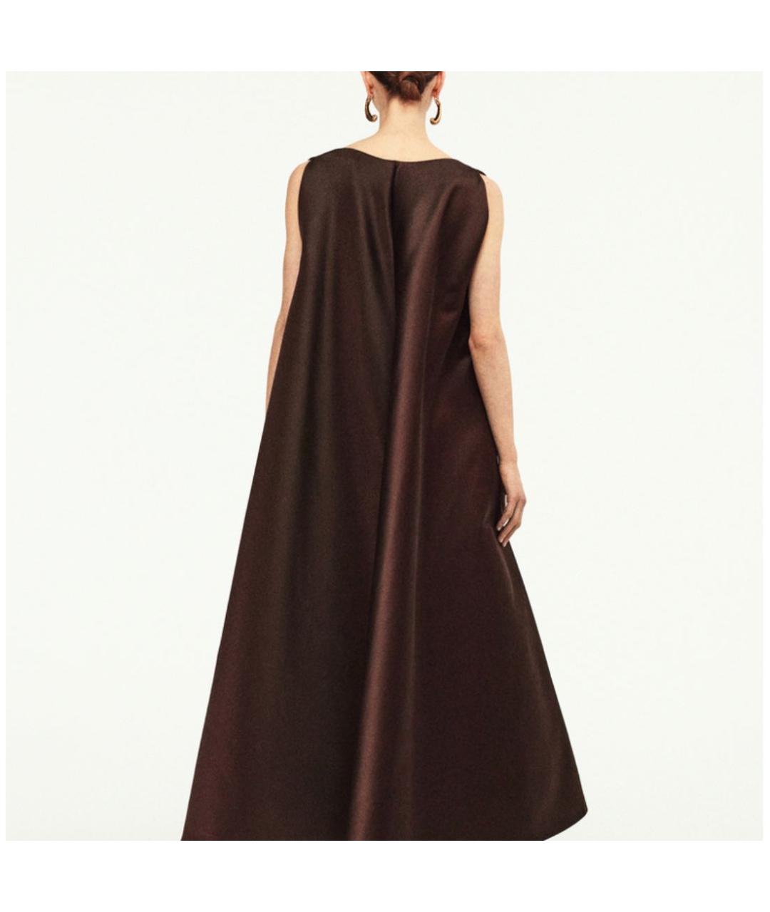SCHIAPARELLI Коричневое шелковое вечернее платье, фото 4