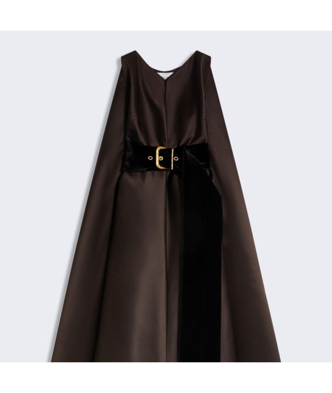SCHIAPARELLI Коричневое шелковое вечернее платье, фото 2