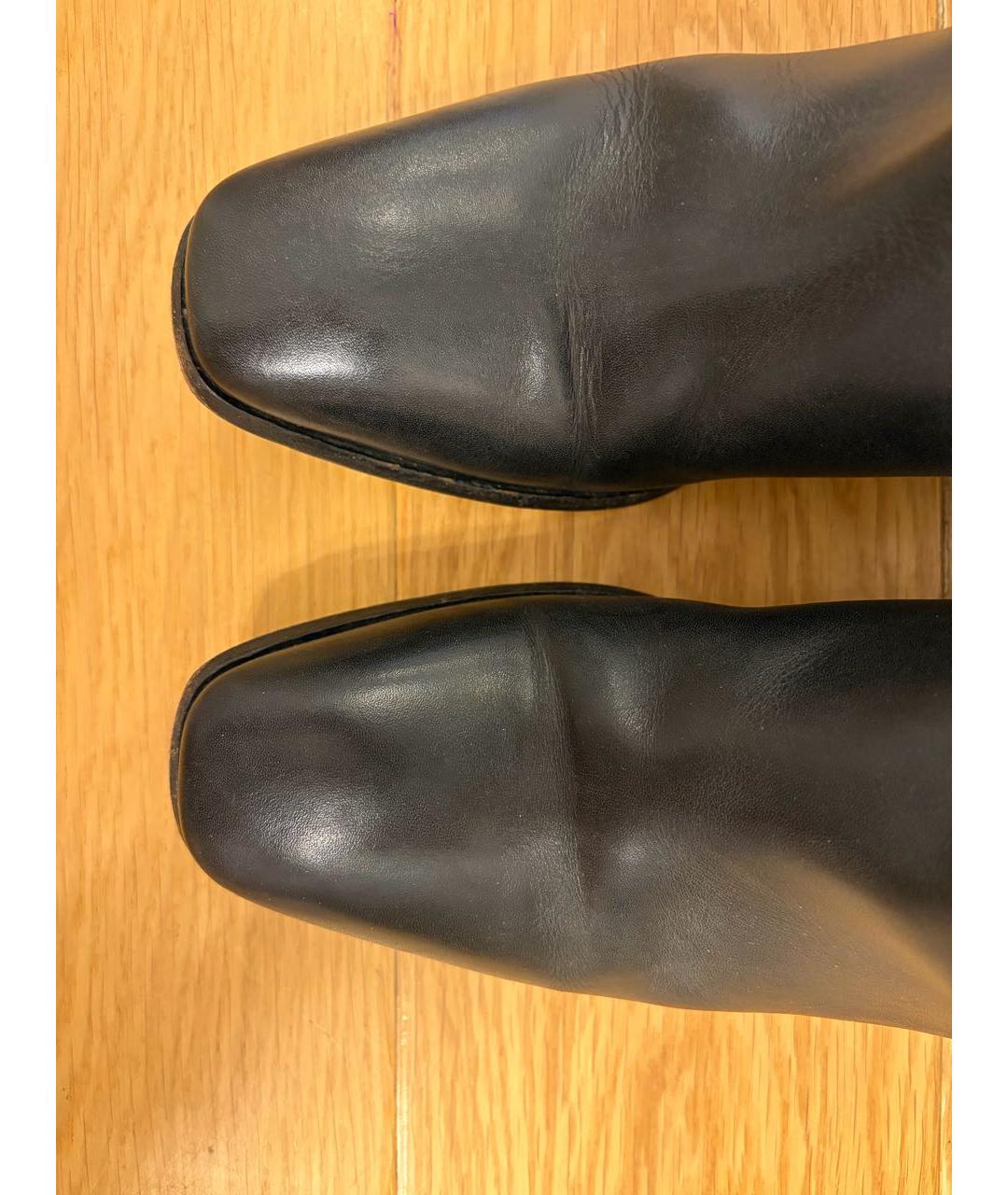 CHRISTIAN DIOR Черные кожаные сапоги, фото 3