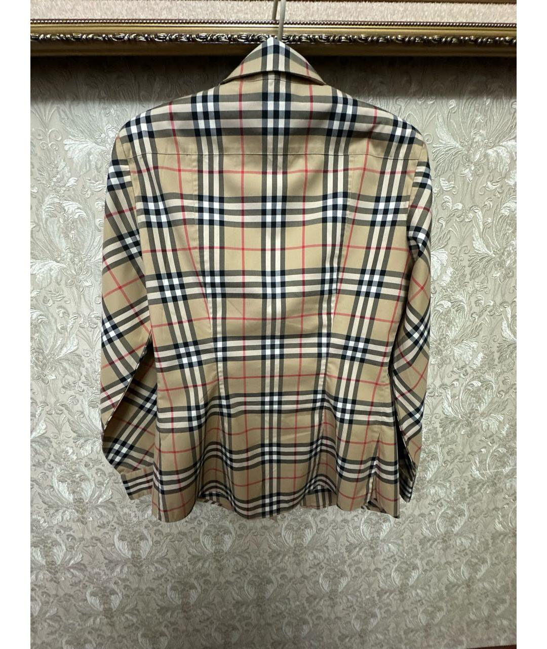 BURBERRY Бежевая хлопковая рубашка, фото 2