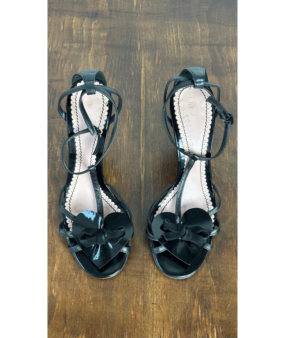 JOHN GALLIANO Черные кожаные босоножки, фото 3