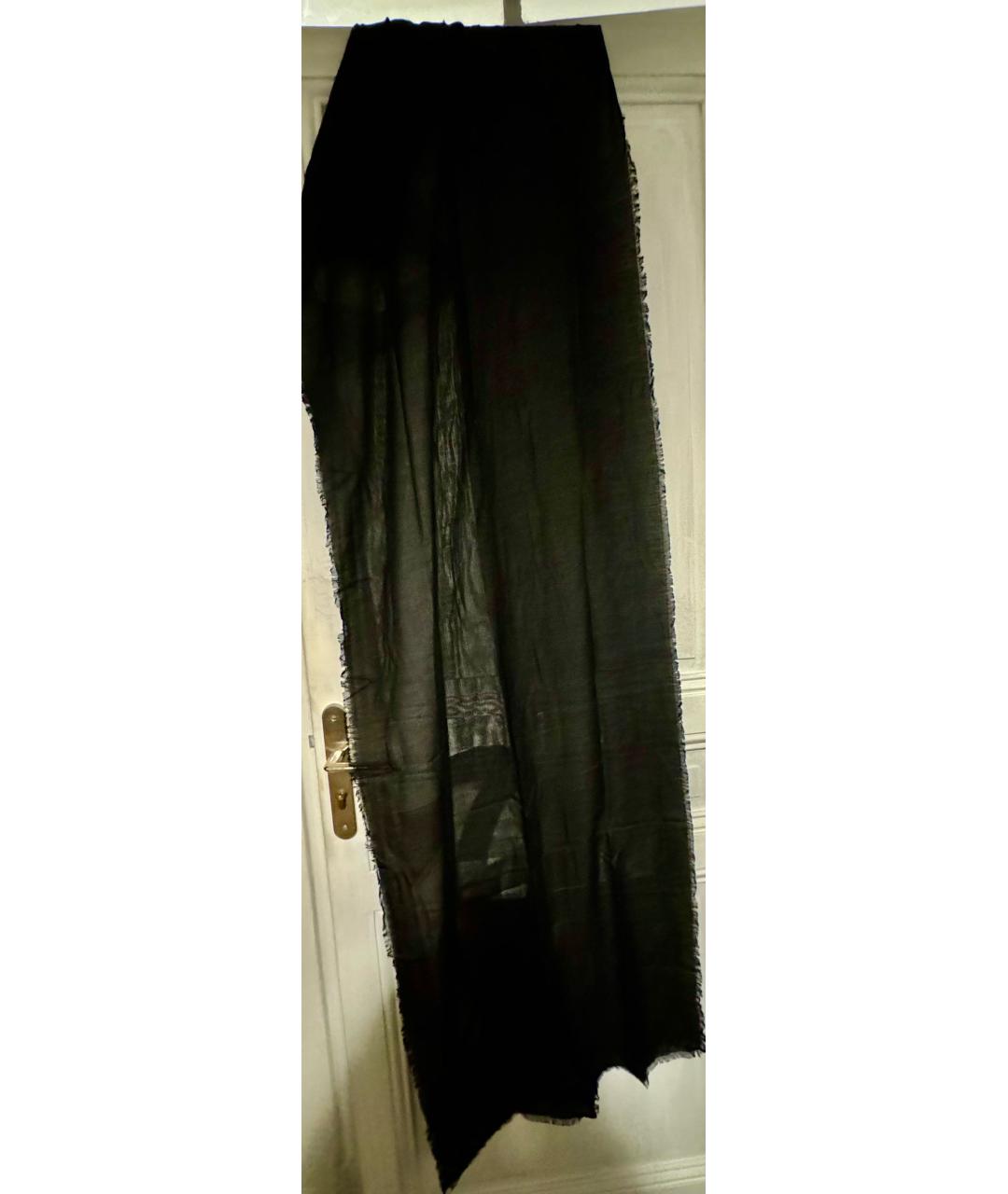 GUCCI Черный кашемировый шарф, фото 5