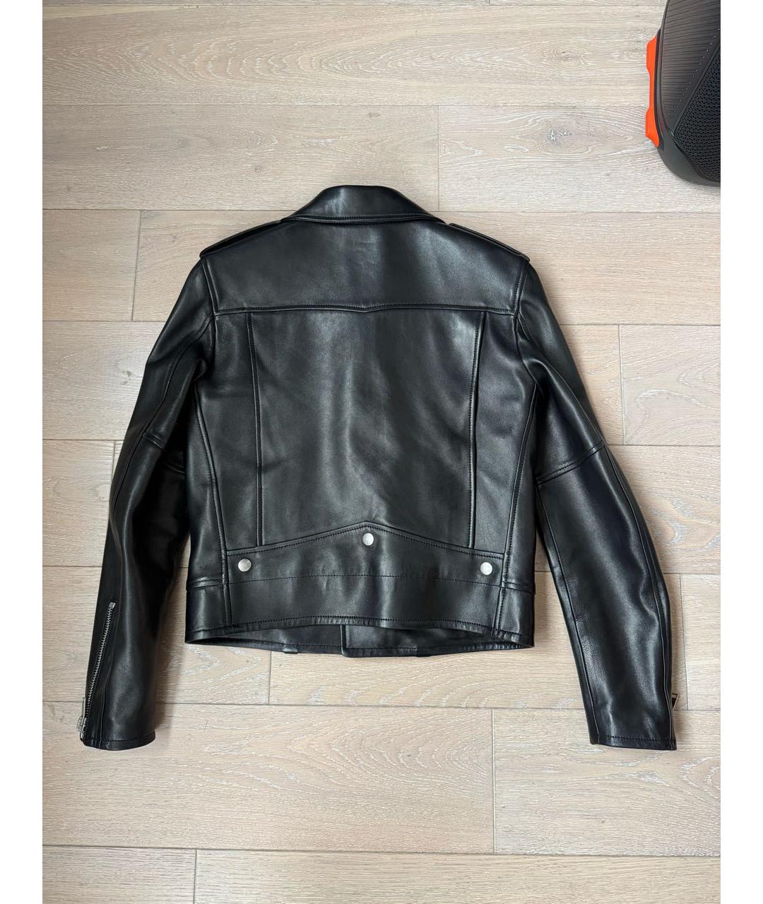 SAINT LAURENT Черная кожаная куртка, фото 2