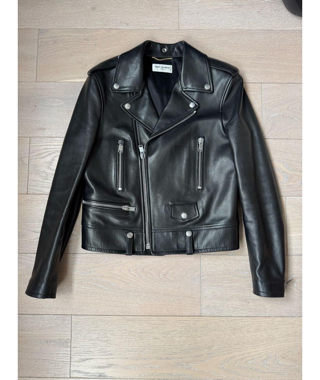 SAINT LAURENT Черная кожаная куртка, фото 9