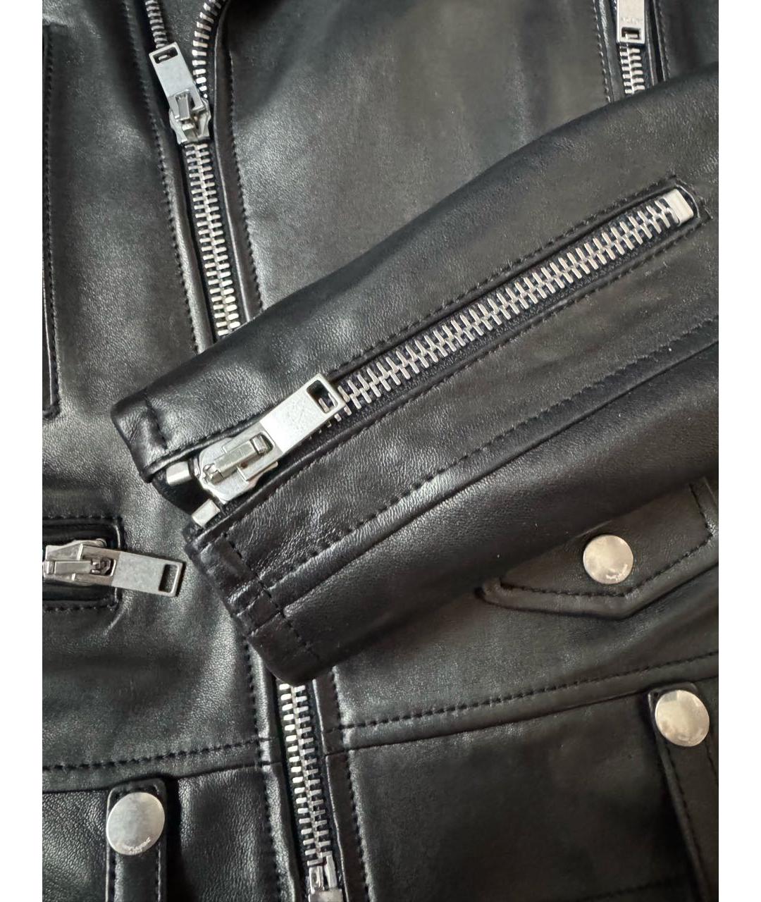 SAINT LAURENT Черная кожаная куртка, фото 7