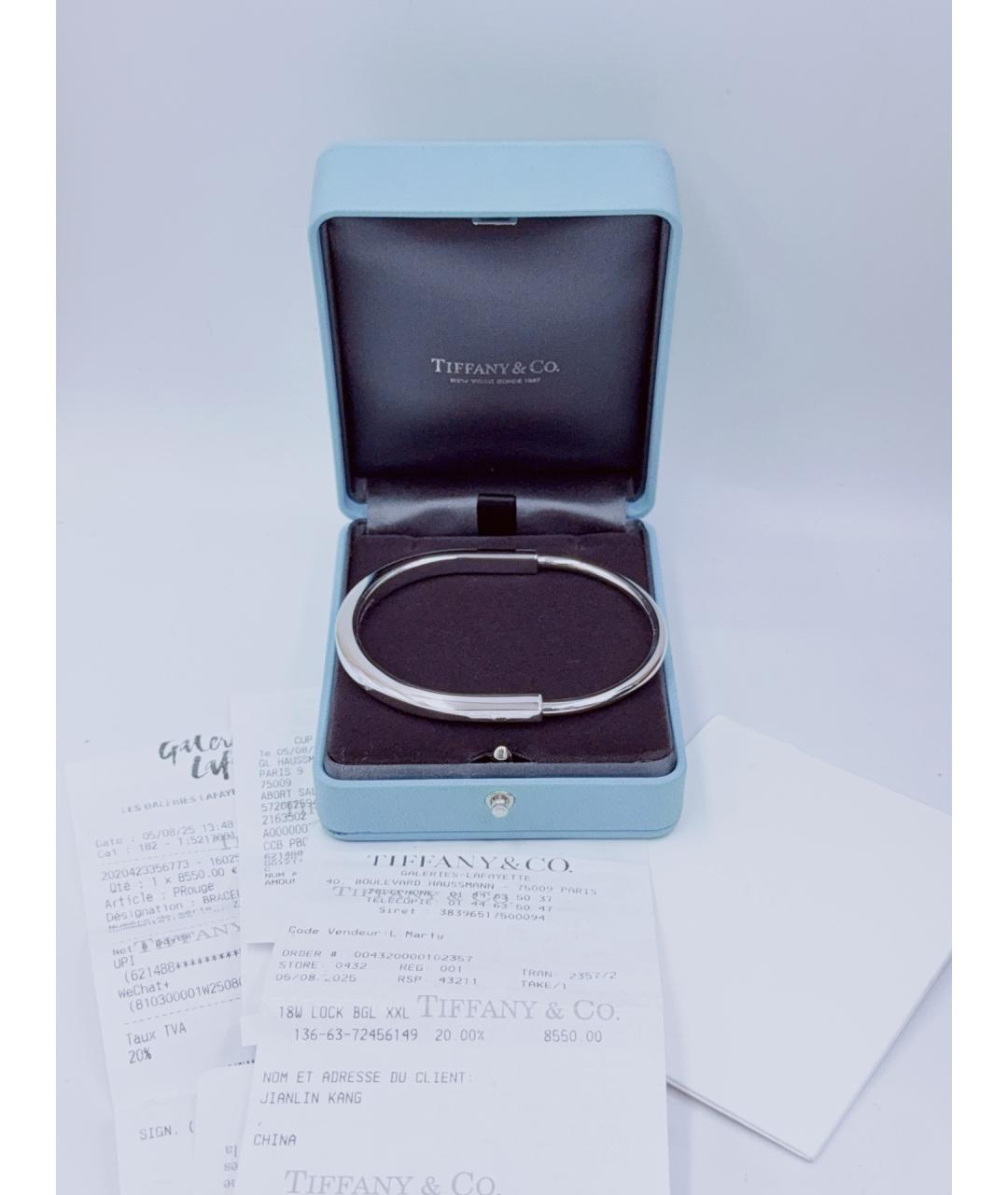 TIFFANY&CO Серебрянный браслет из белого золота, фото 9