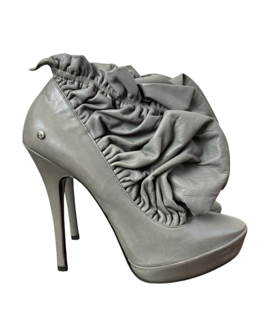 CESARE PACIOTTI Серые кожаные ботильоны, фото 1