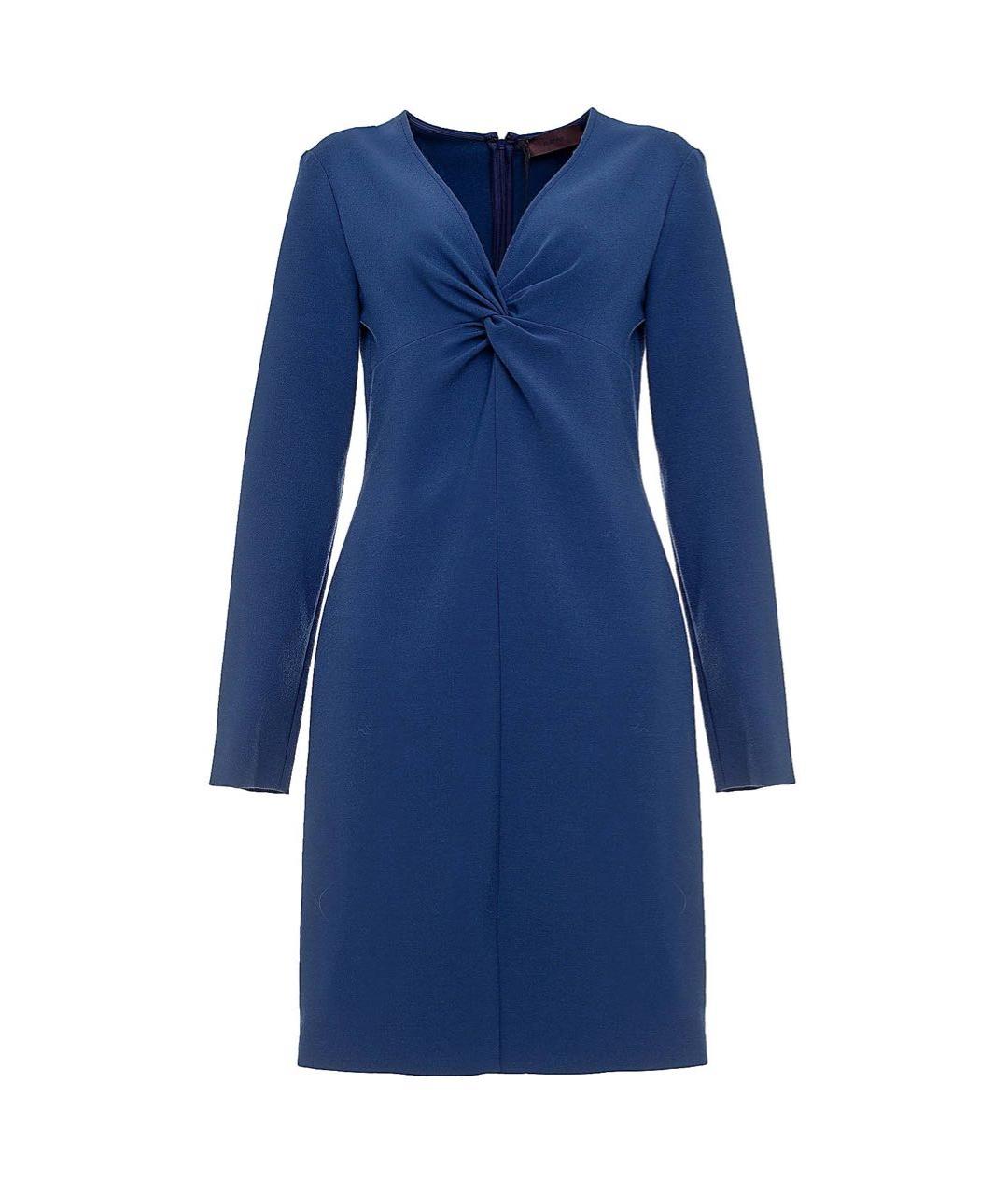 JO NO FUI Темно-синее полиэстеровое повседневное платье, фото 1