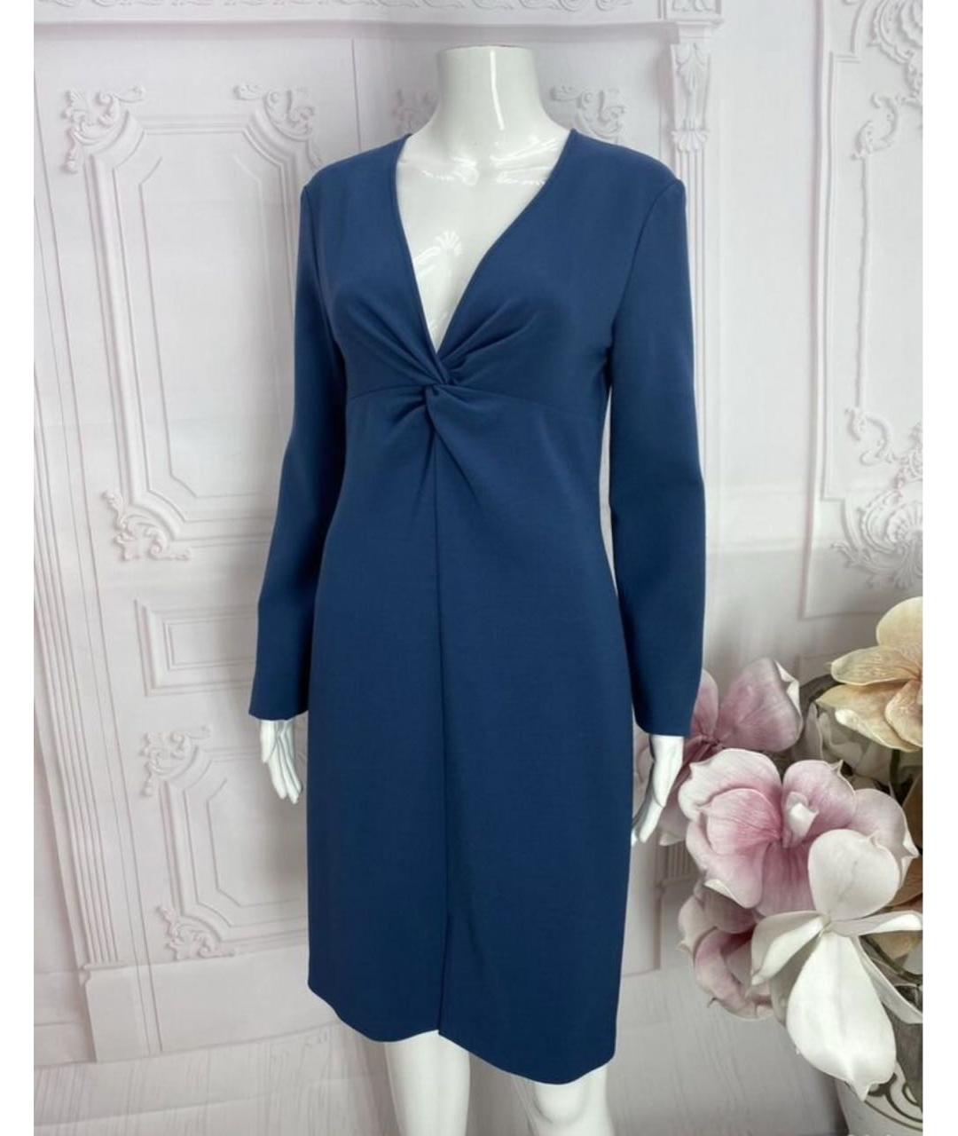 JO NO FUI Темно-синее полиэстеровое повседневное платье, фото 5
