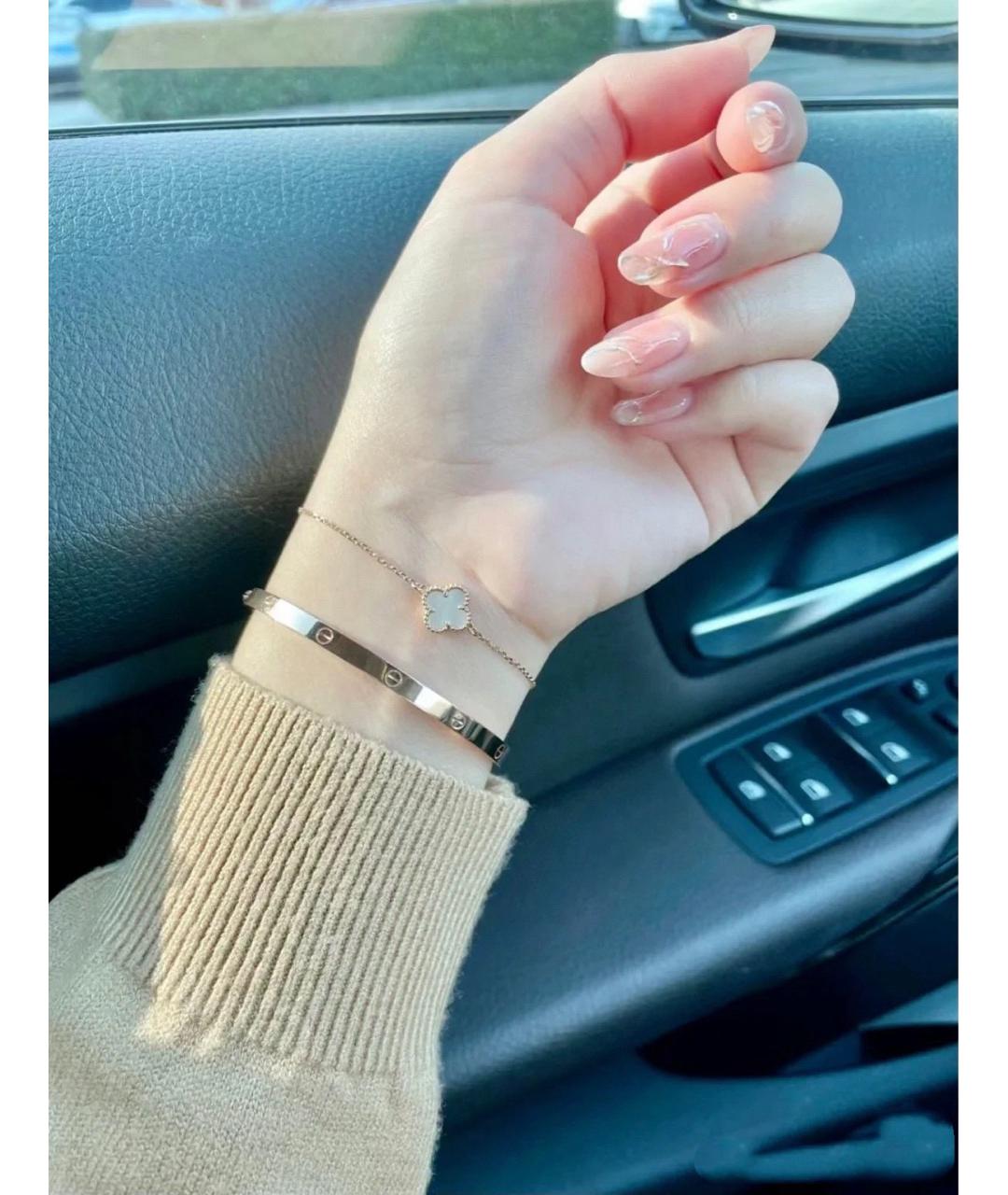 VAN CLEEF & ARPELS Белый браслет из розового золота, фото 7