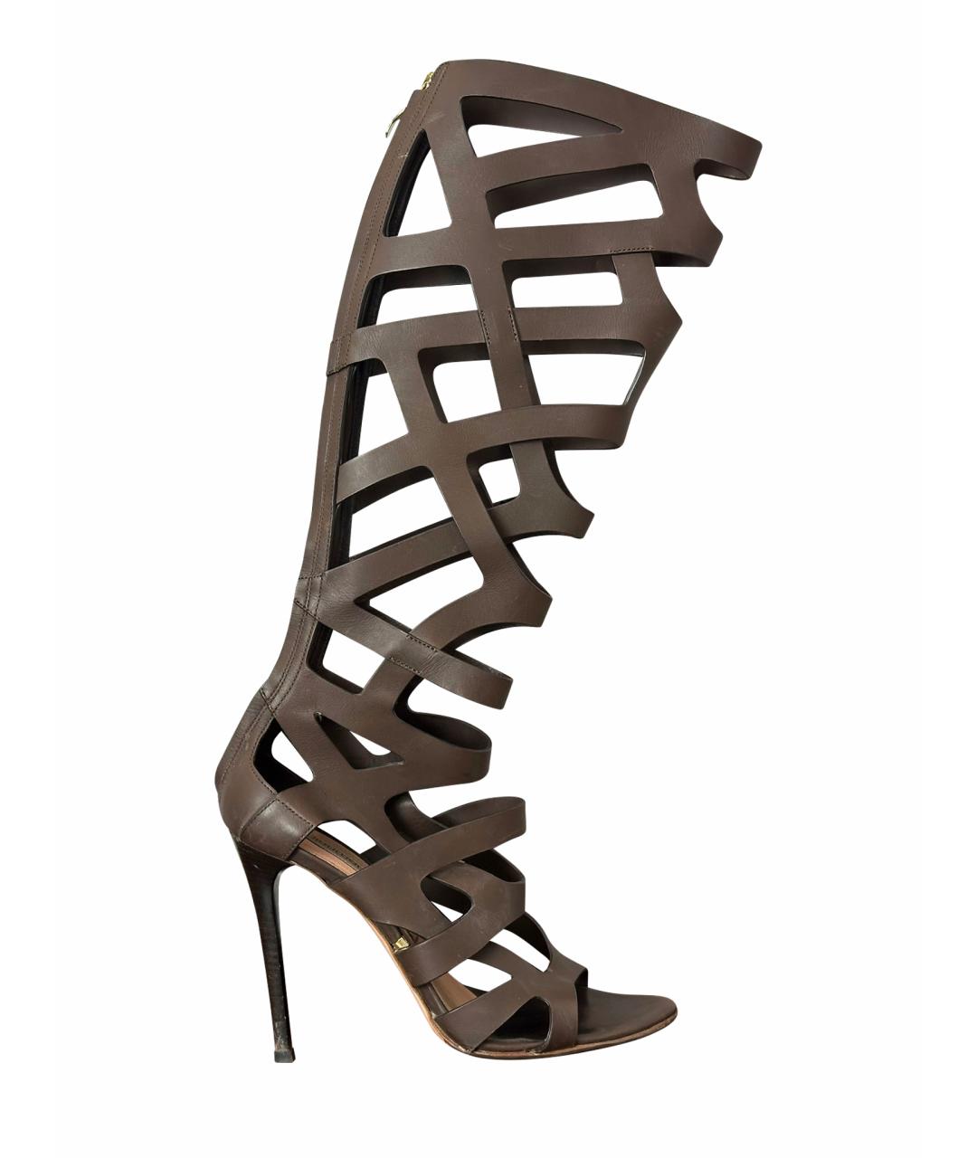 GIAN MARCO LORENZI Коричневые кожаные сапоги, фото 1