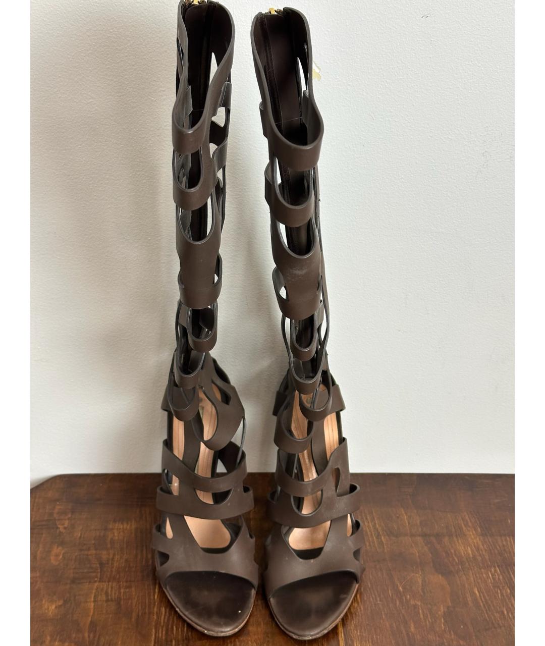 GIAN MARCO LORENZI Коричневые кожаные сапоги, фото 2