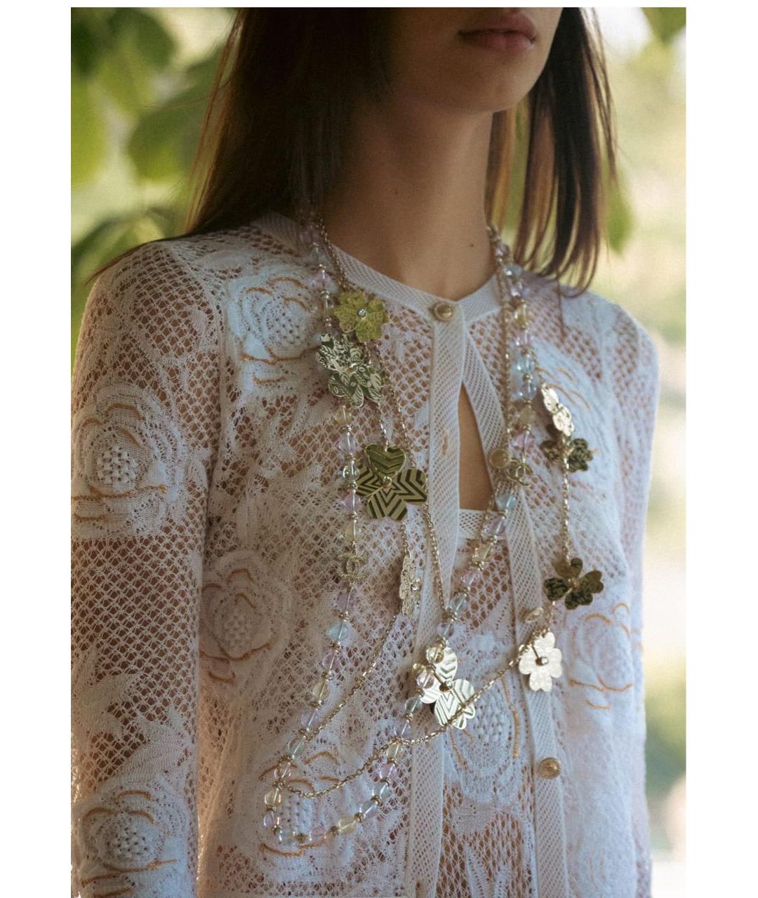 CHANEL Белый хлопковый кардиган, фото 2