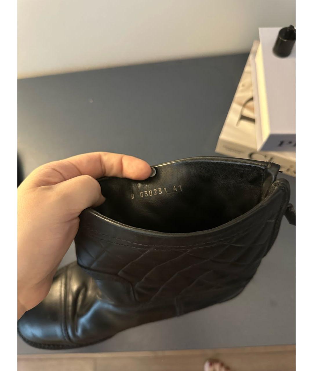 CHANEL Черные кожаные полусапоги, фото 8