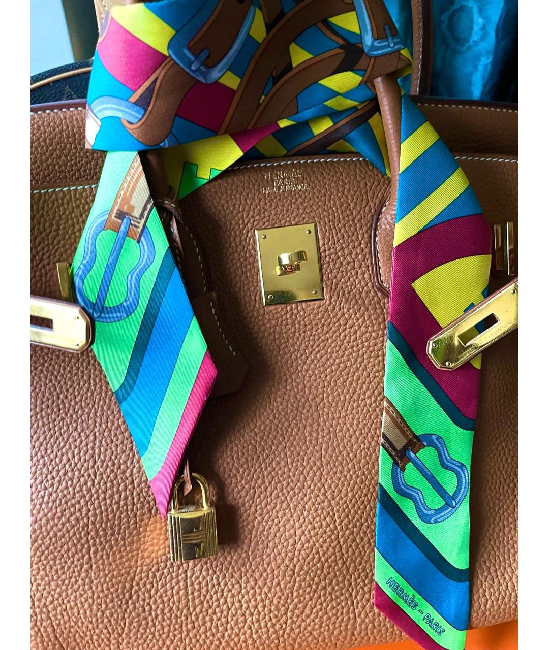 HERMES Мульти шелковый платок, фото 6