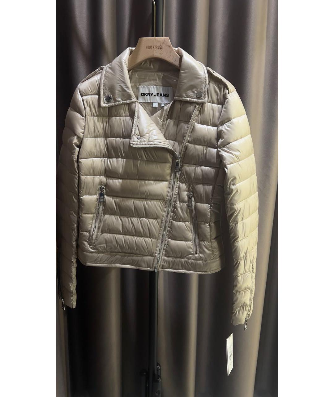 DKNY Бежевая полиэстеровая куртка, фото 7