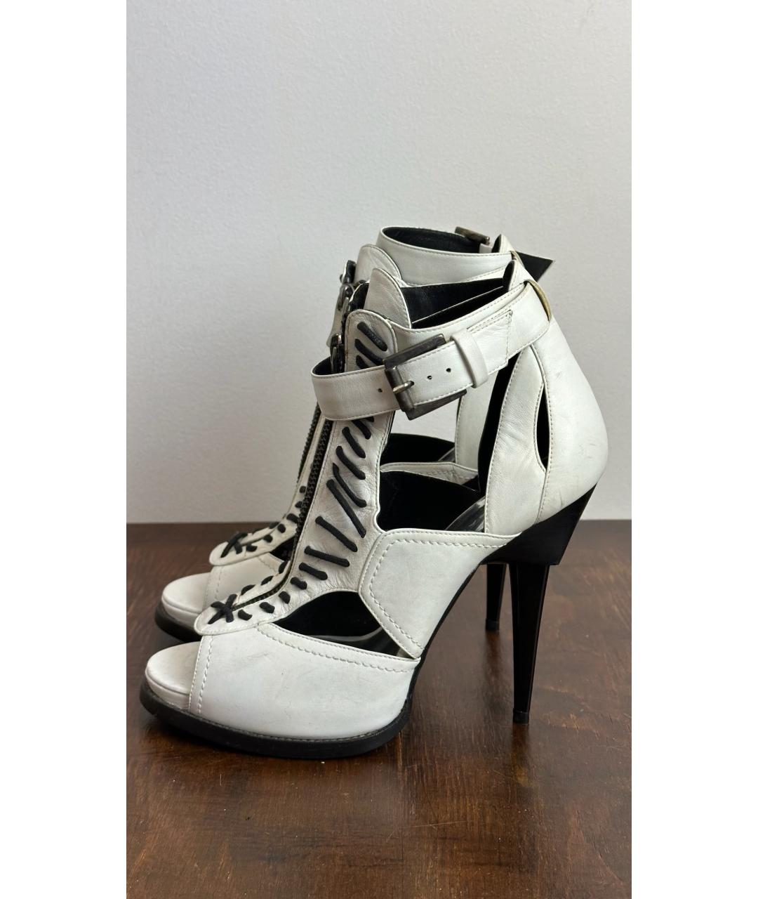 BARBARA BUI Белые кожаные туфли, фото 6