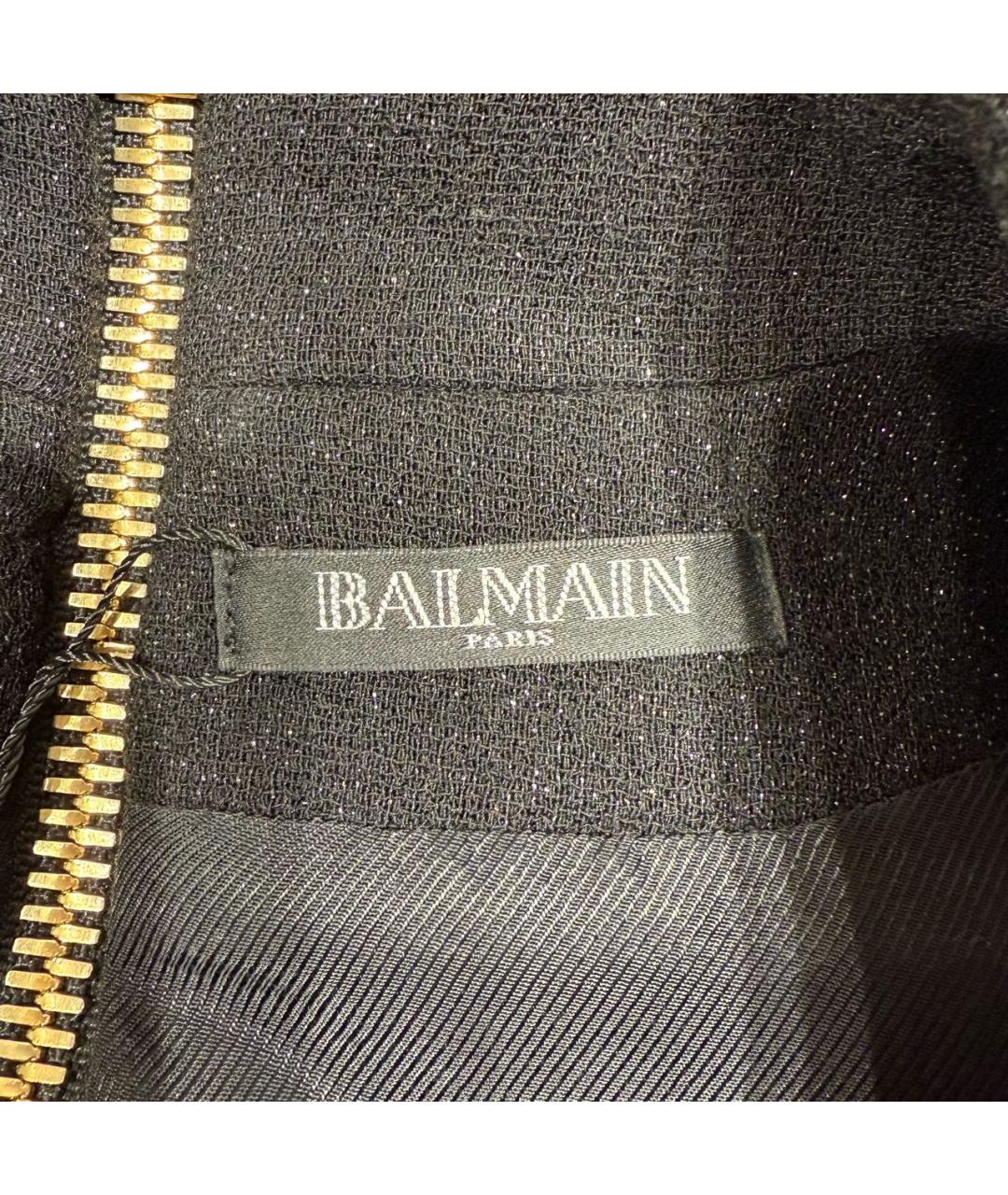 BALMAIN Черное шерстяное вечернее платье, фото 7