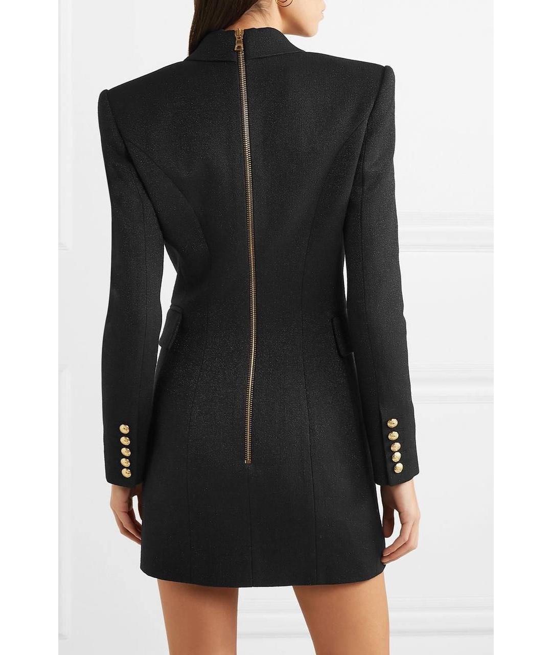 BALMAIN Черное шерстяное вечернее платье, фото 5