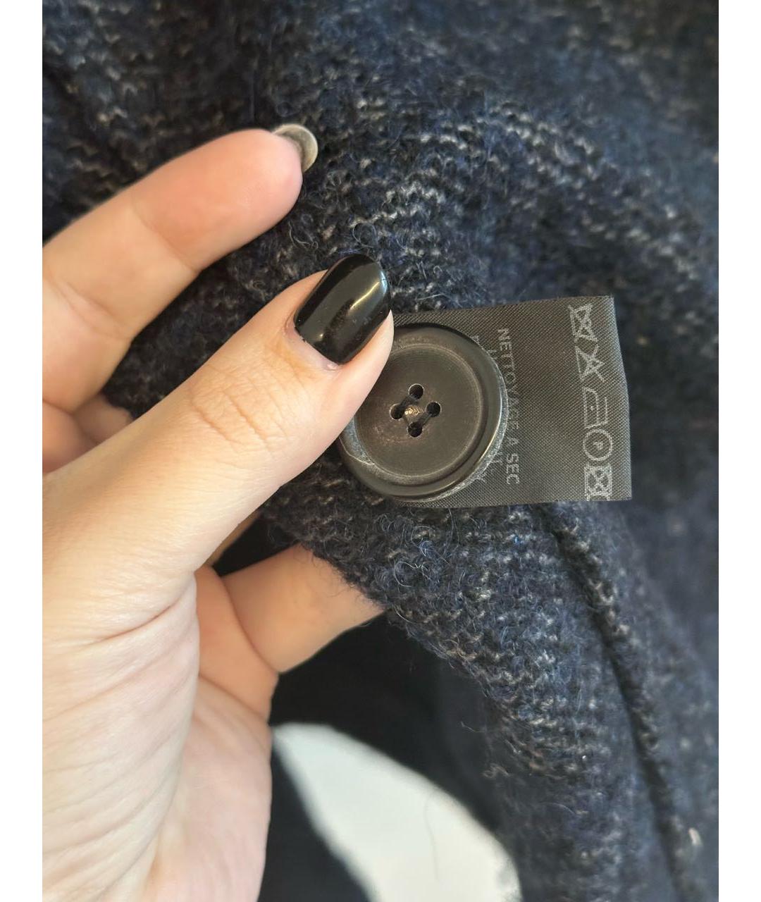 ISABEL MARANT Темно-синее шерстяное пальто, фото 5