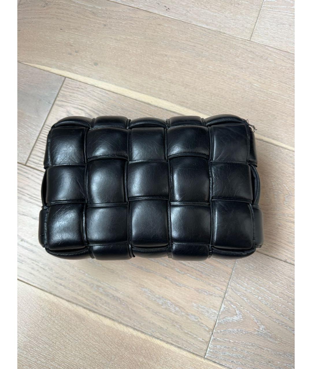 BOTTEGA VENETA Черная кожаная сумка через плечо, фото 2