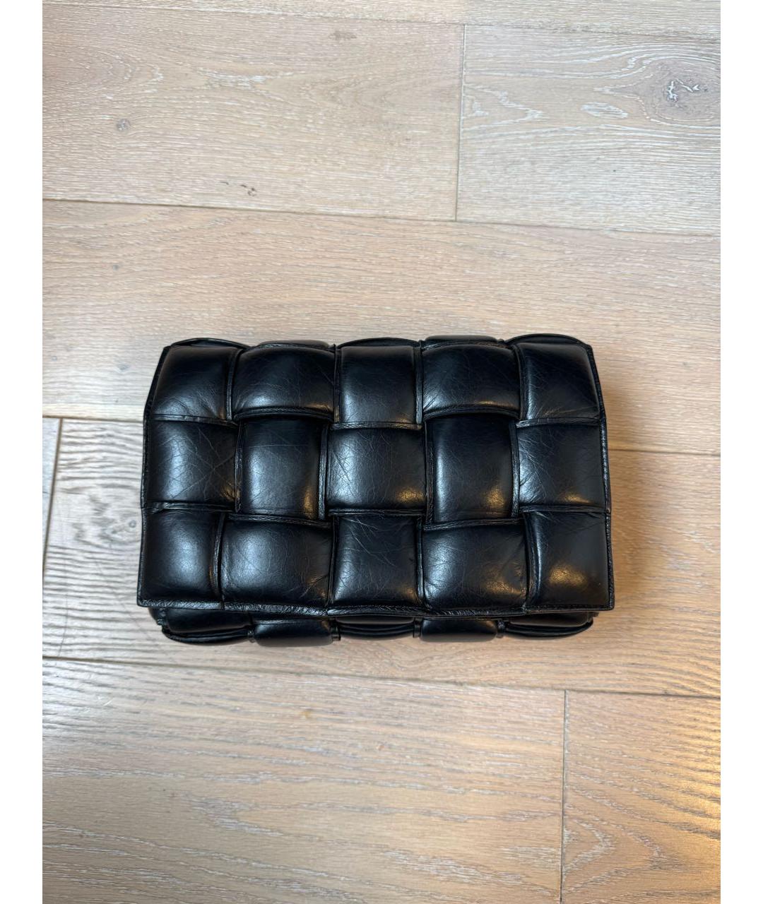 BOTTEGA VENETA Черная кожаная сумка через плечо, фото 8