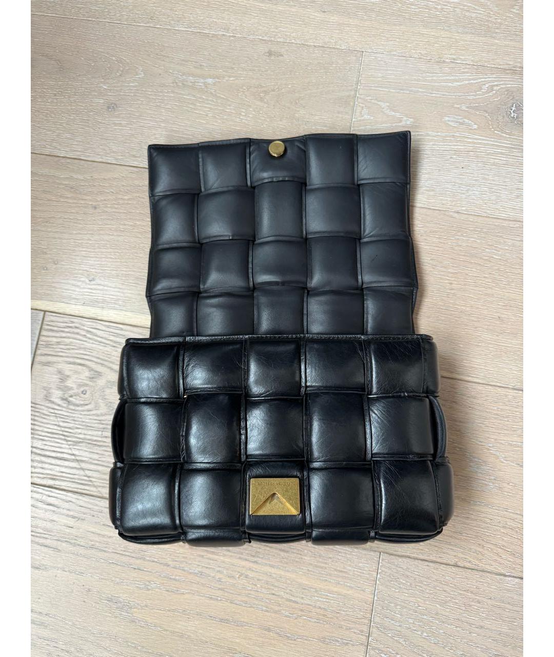 BOTTEGA VENETA Черная кожаная сумка через плечо, фото 3