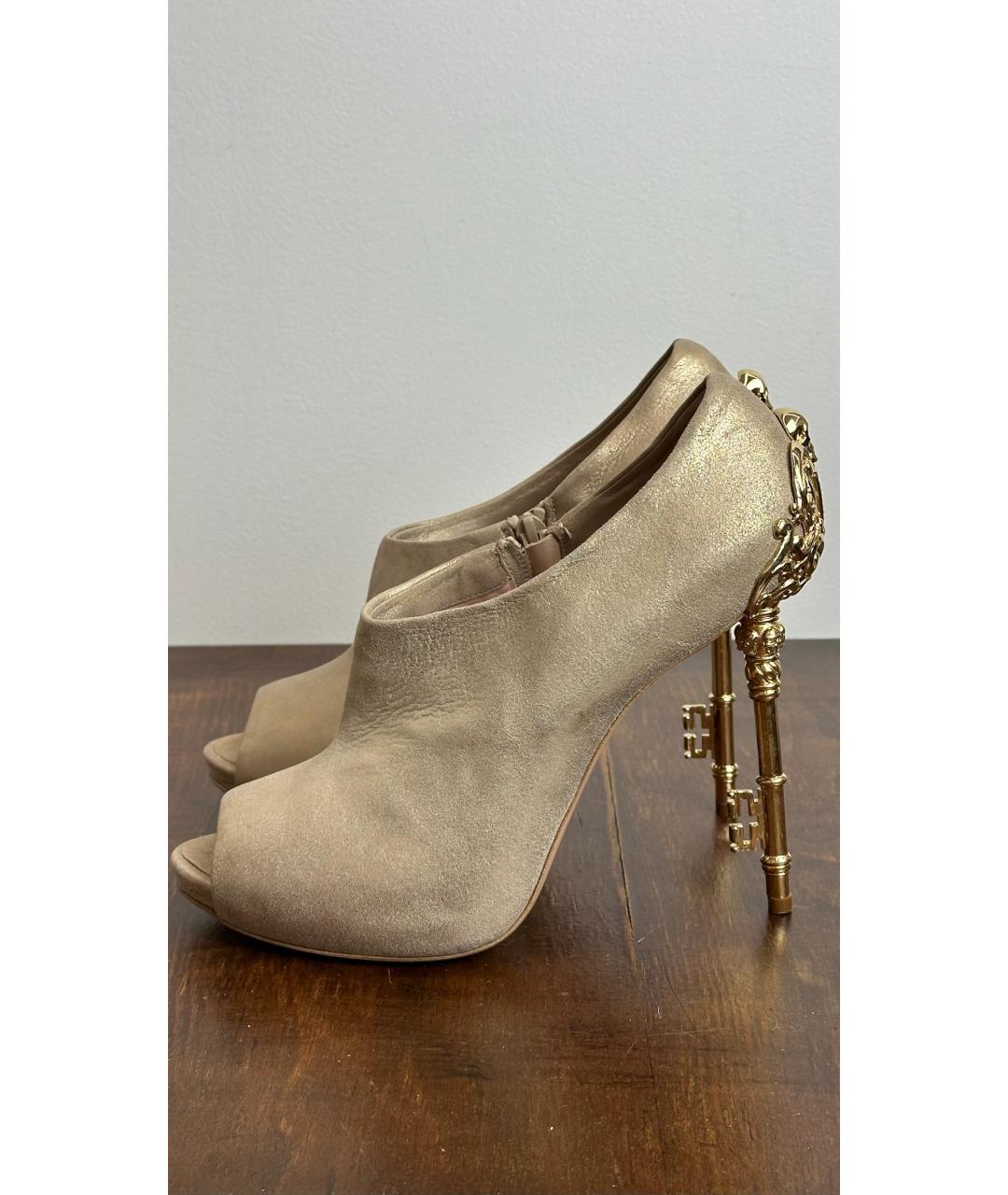 JOHN RICHMOND Золотые кожаные туфли, фото 6