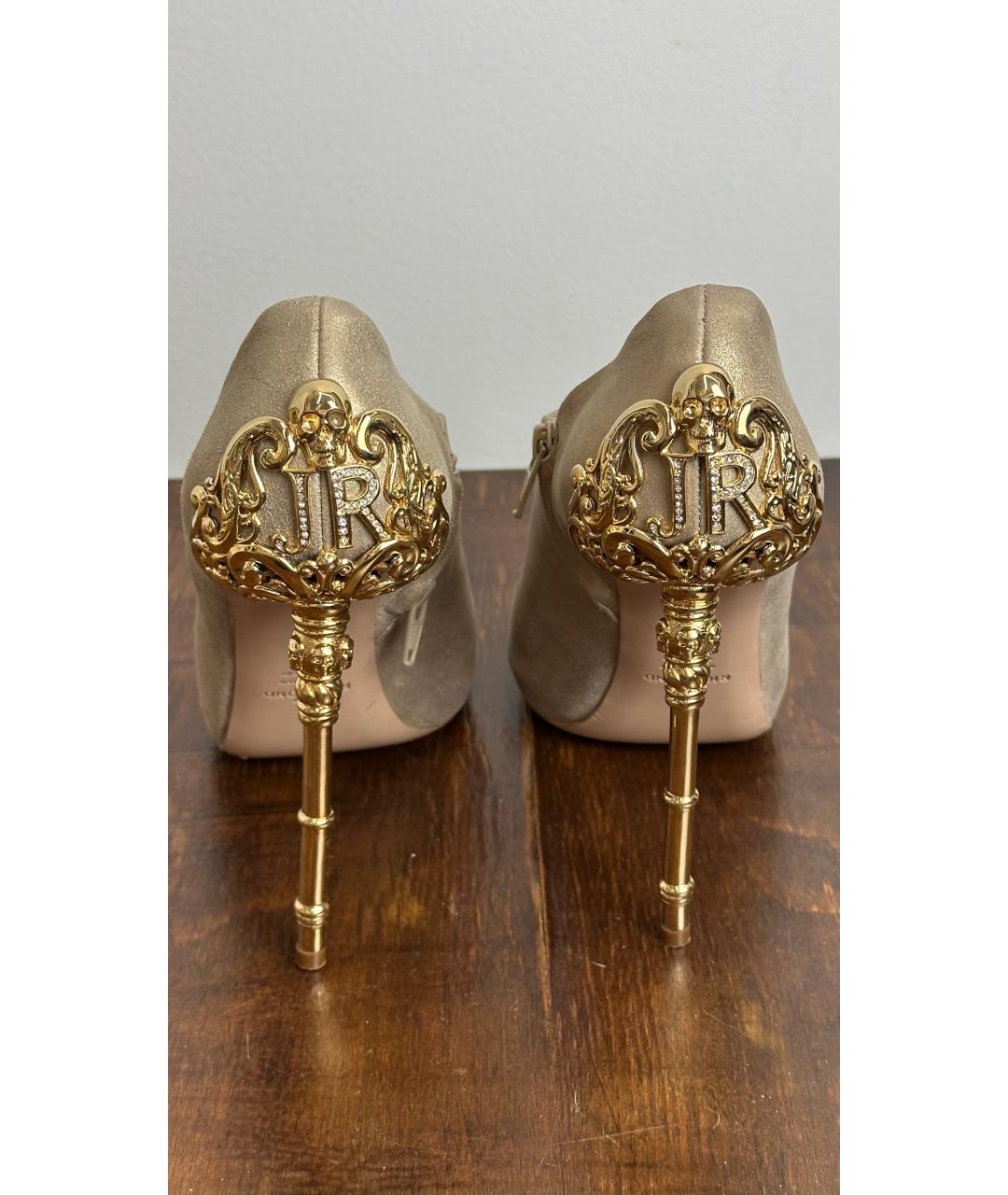 JOHN RICHMOND Золотые кожаные туфли, фото 4