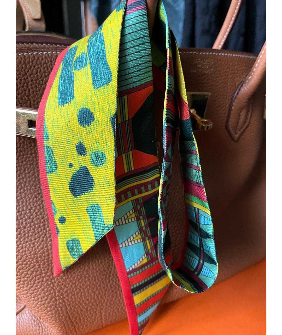 HERMES Мульти шелковый платок, фото 7