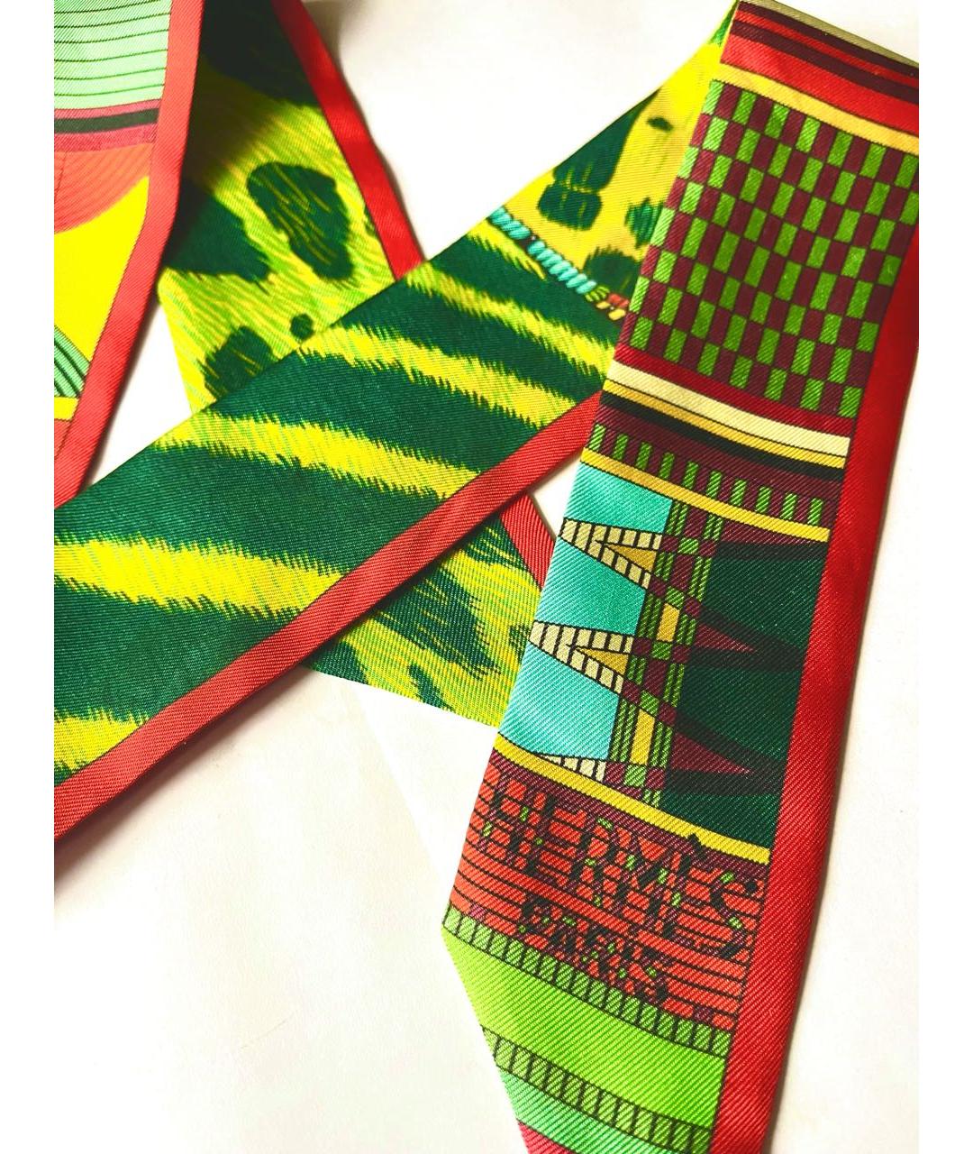 HERMES Мульти шелковый платок, фото 3