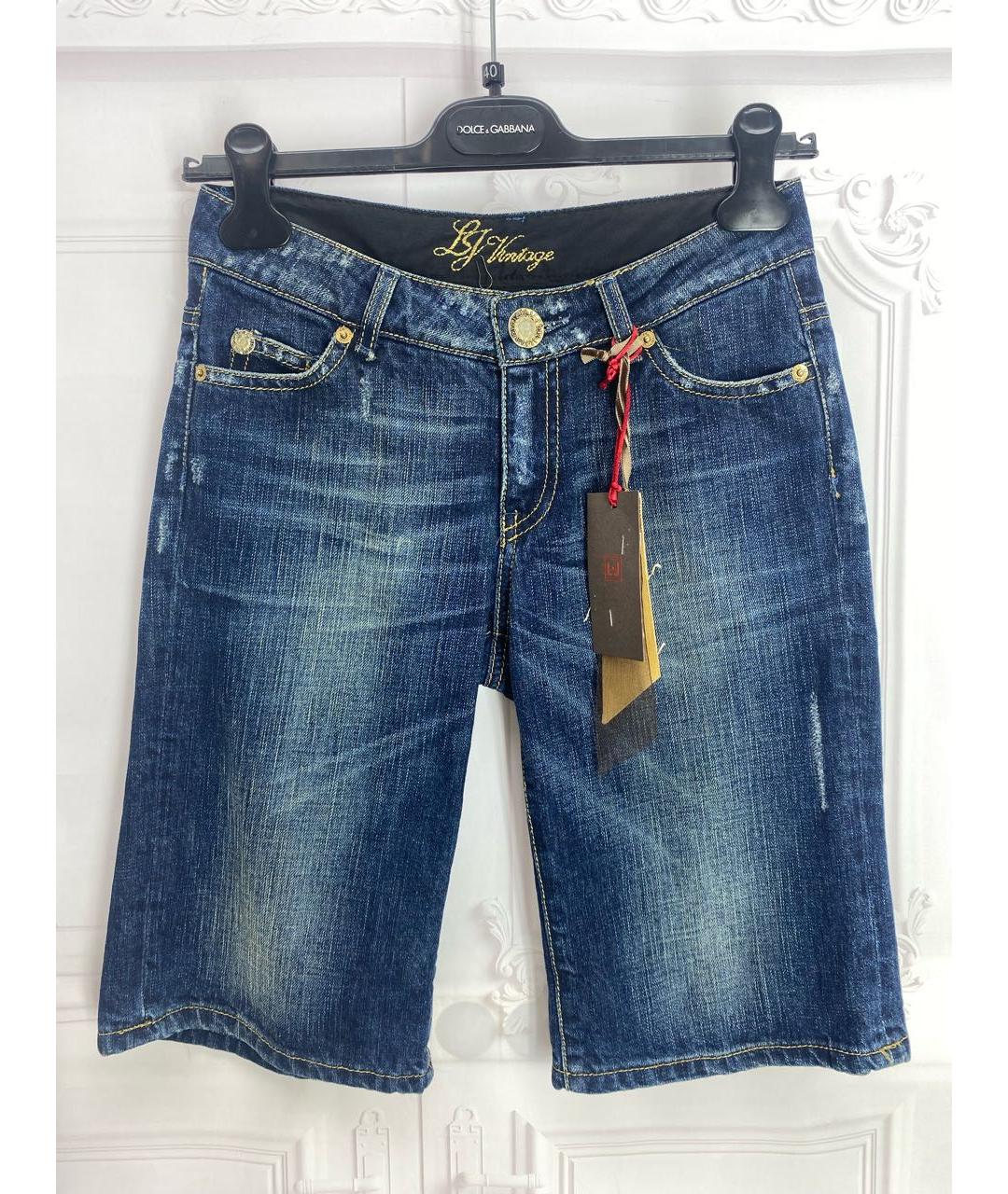 LIU JO Синие хлопковые шорты, фото 9