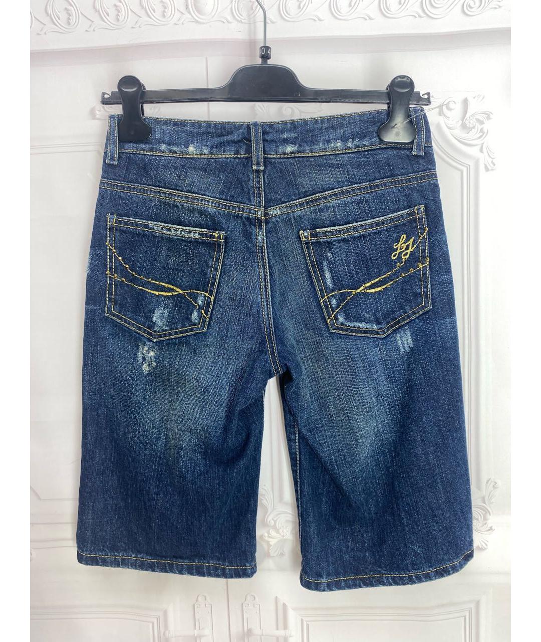 LIU JO Синие хлопковые шорты, фото 2