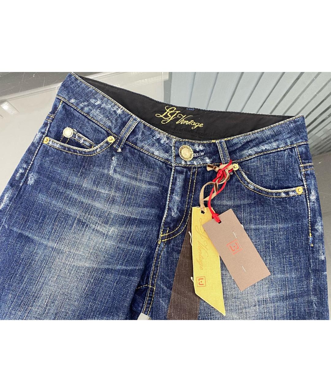 LIU JO Синие хлопковые шорты, фото 3