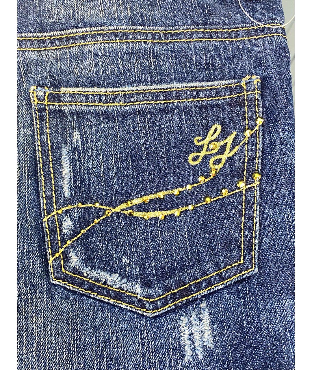 LIU JO Синие хлопковые шорты, фото 6