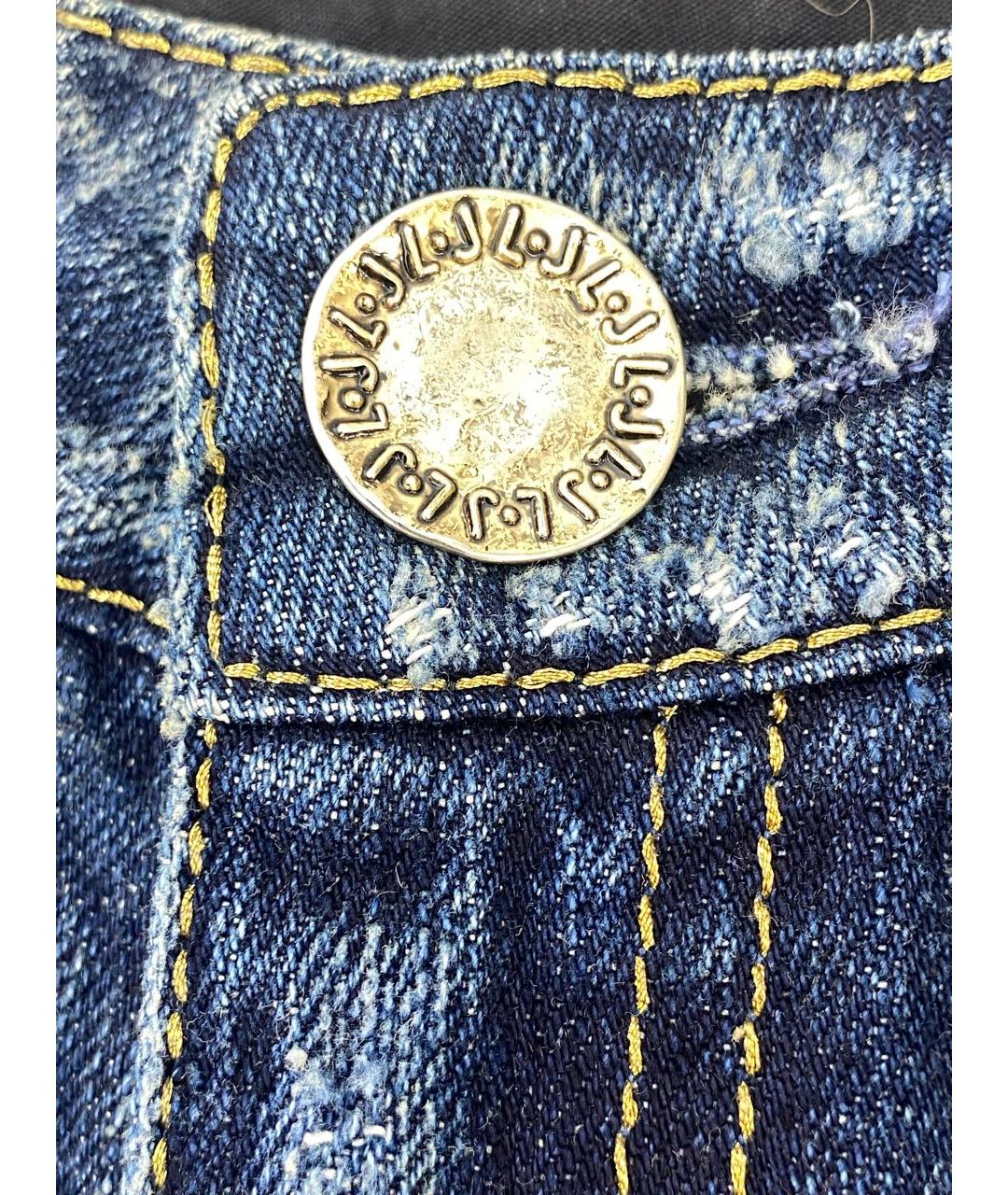 LIU JO Синие хлопковые шорты, фото 5