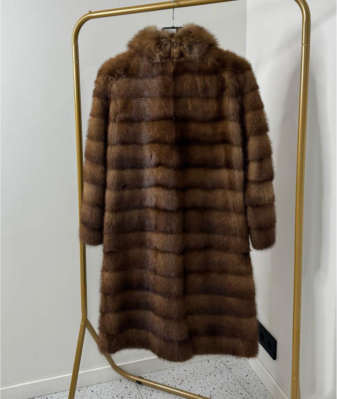 MALA MATI Коричневая меховая шуба, фото 4